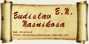 Budislav Masnikosa vizit kartica